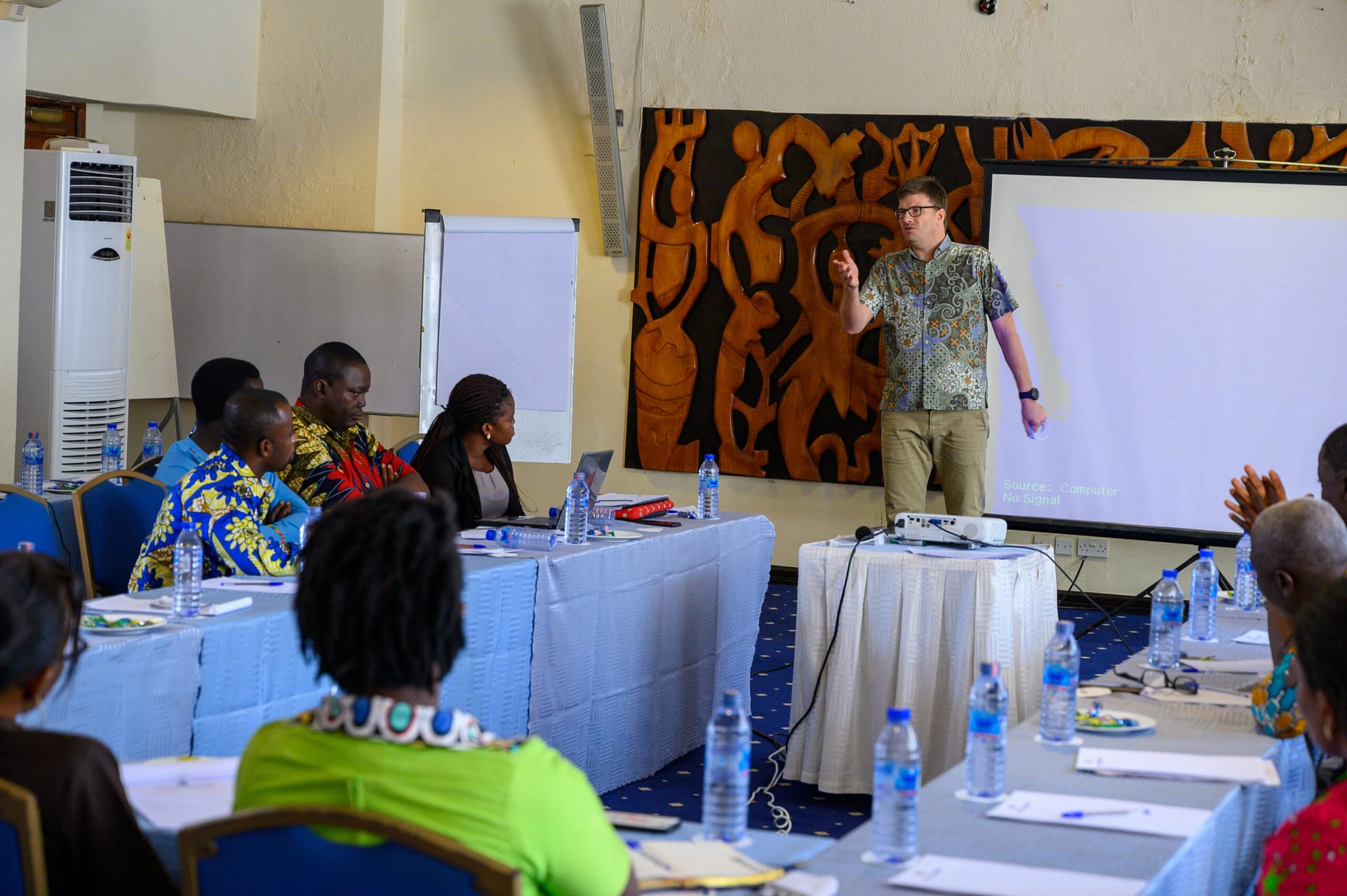 Me presenting in a workshop in Elmina, Ghana