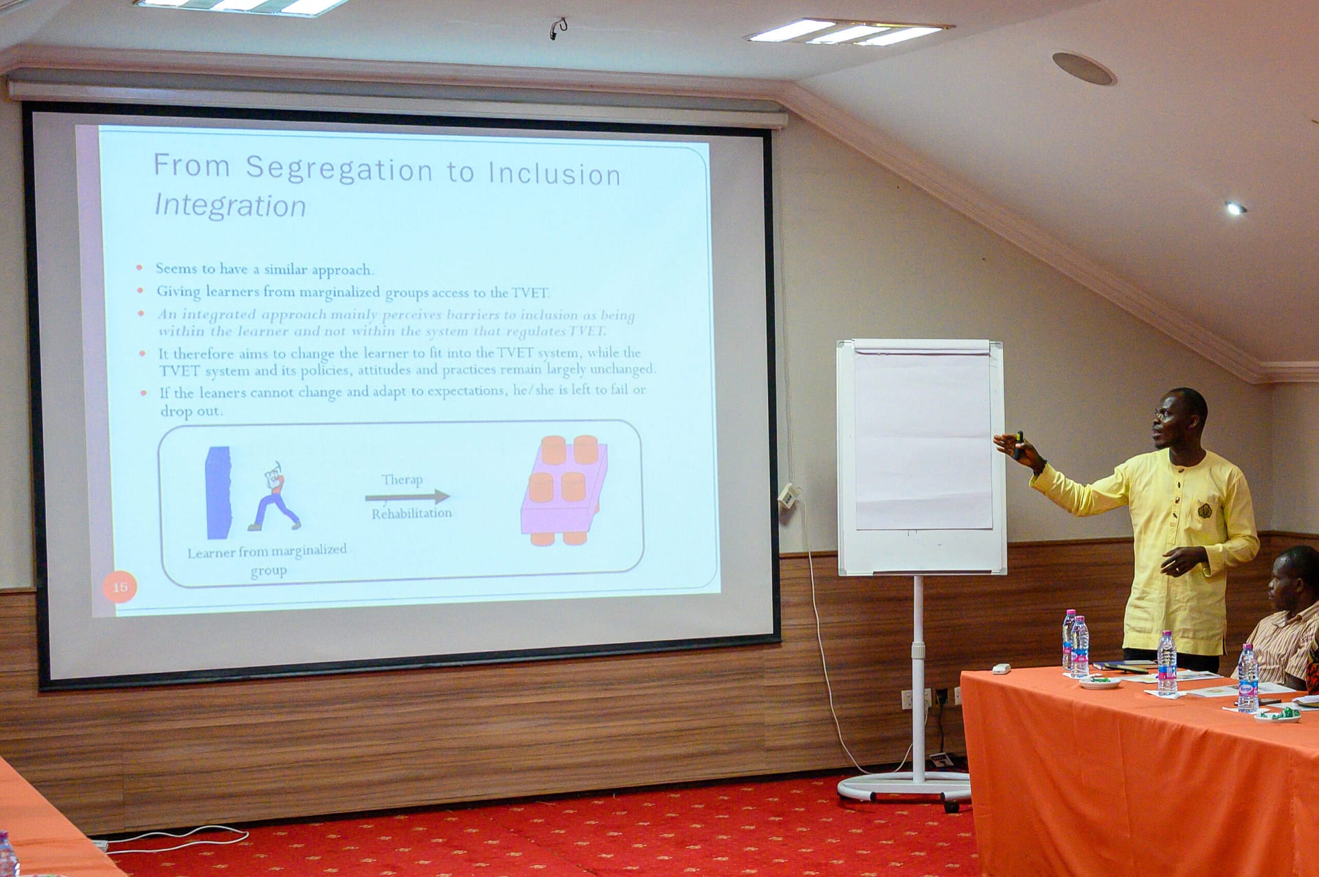 Picture of a participant's presentation during a workshop in Ghana.