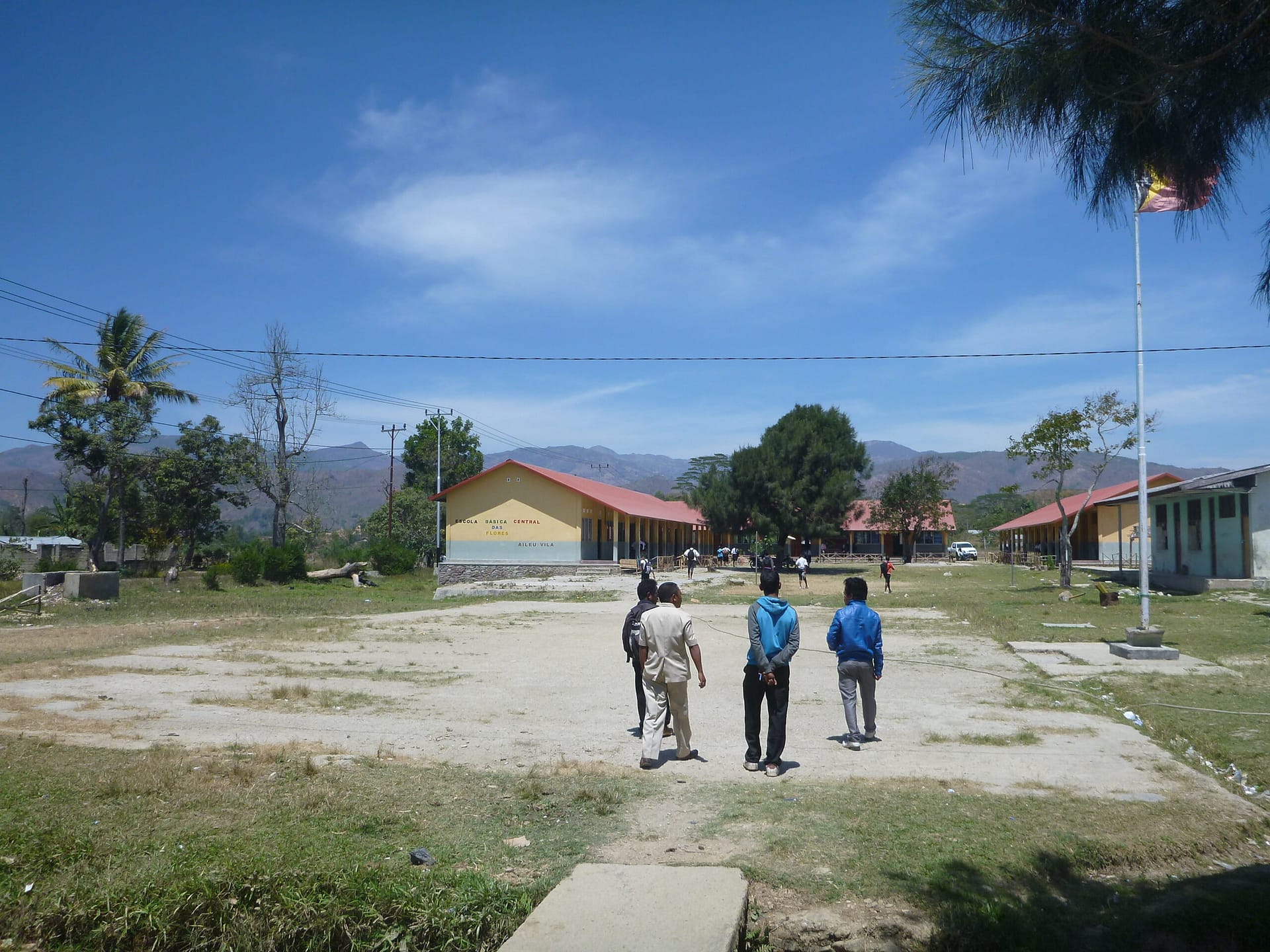 Vistikng a school in Timor-Leste.