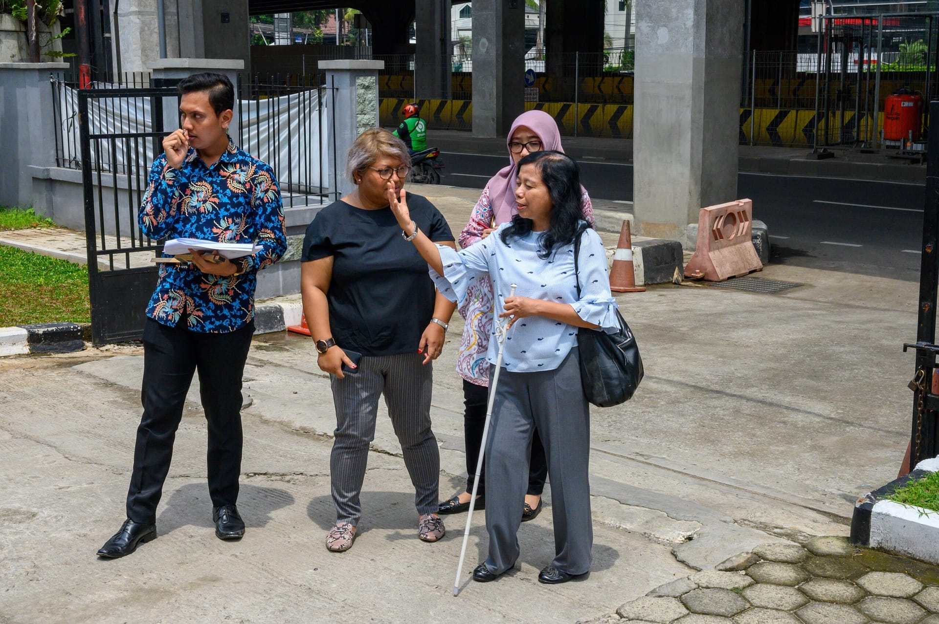 Picture of an accessibility assessment in Jakarta, Indonesia.